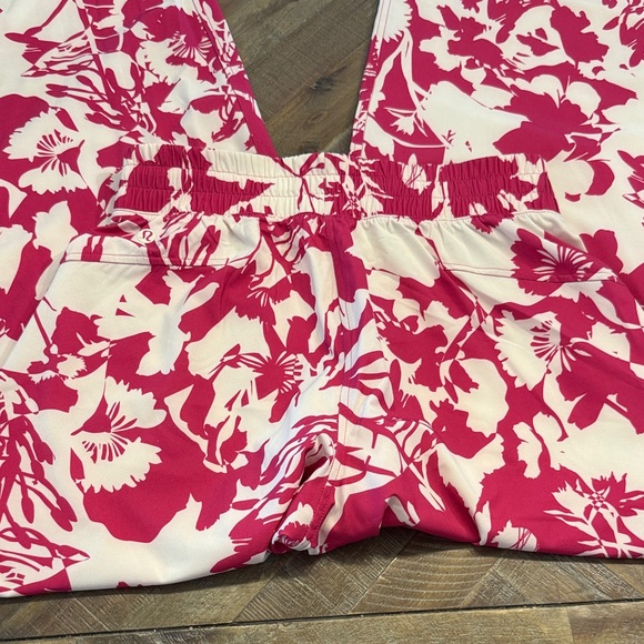 Lululemon Floral Pink and White Wide-Leg Pants - Picture 3 of 5